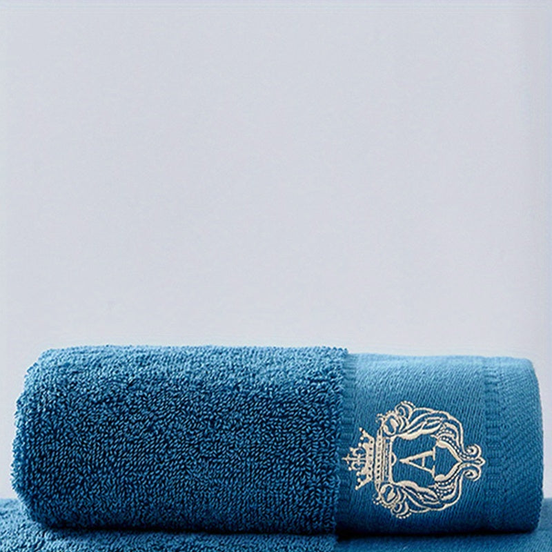 Soft Cotton Hand Towel with Embroidered Lettering 13x29 inches