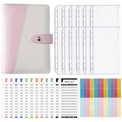 A6 Budget Book Splicing Pink