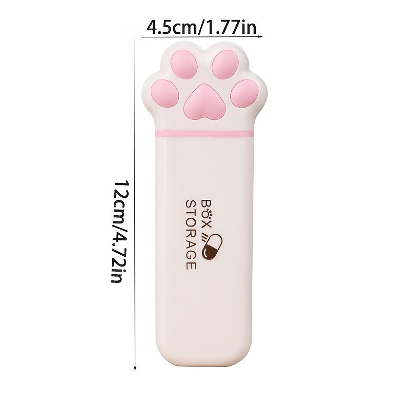 Mini Cat Claw Pill Organizer with 3 Compartments