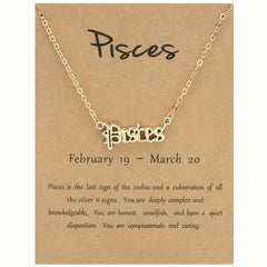 Golden Plated 12 Constellations Pendant Necklace