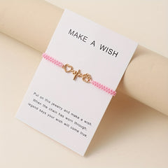 Dog Paw Love Braided Knot Bracelet for Hand Decoration Gift