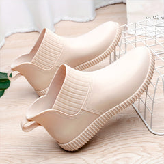 Women's Stylish Waterproof Rain Boots Non Slip Medium Calf Fishing Boots