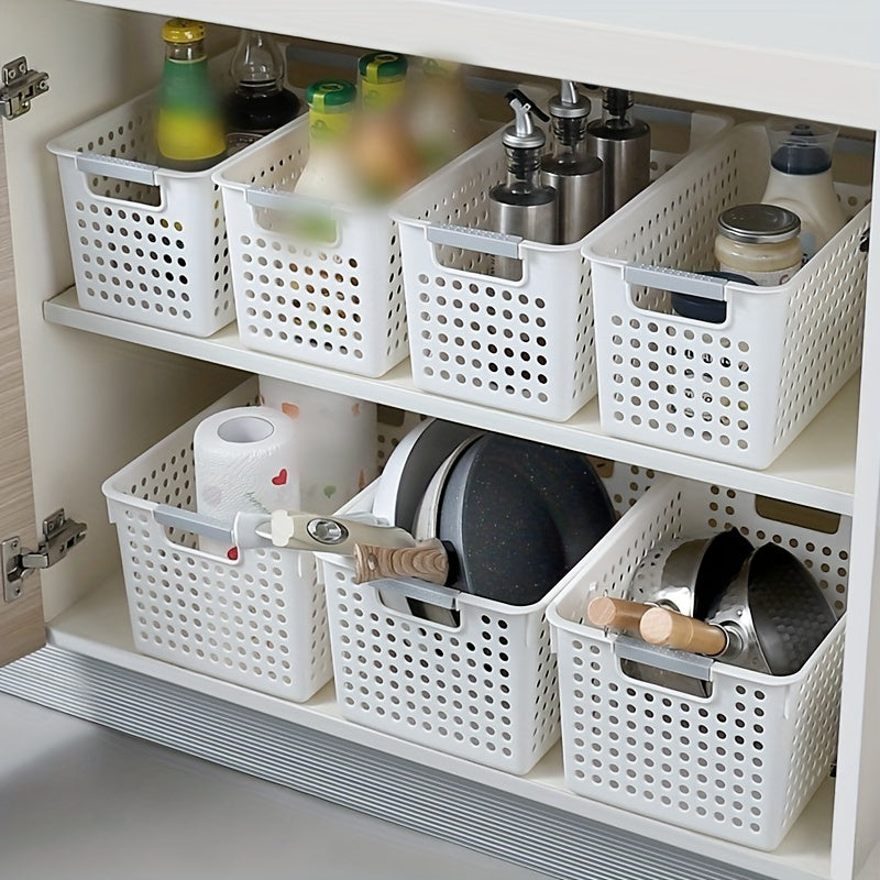 Plastic Storage Basket Desktop Sundries Storage Box Rectangular Snack Stationery