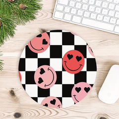 Happy Face Mouse Pad Non Slip Rubber Base for Laptop