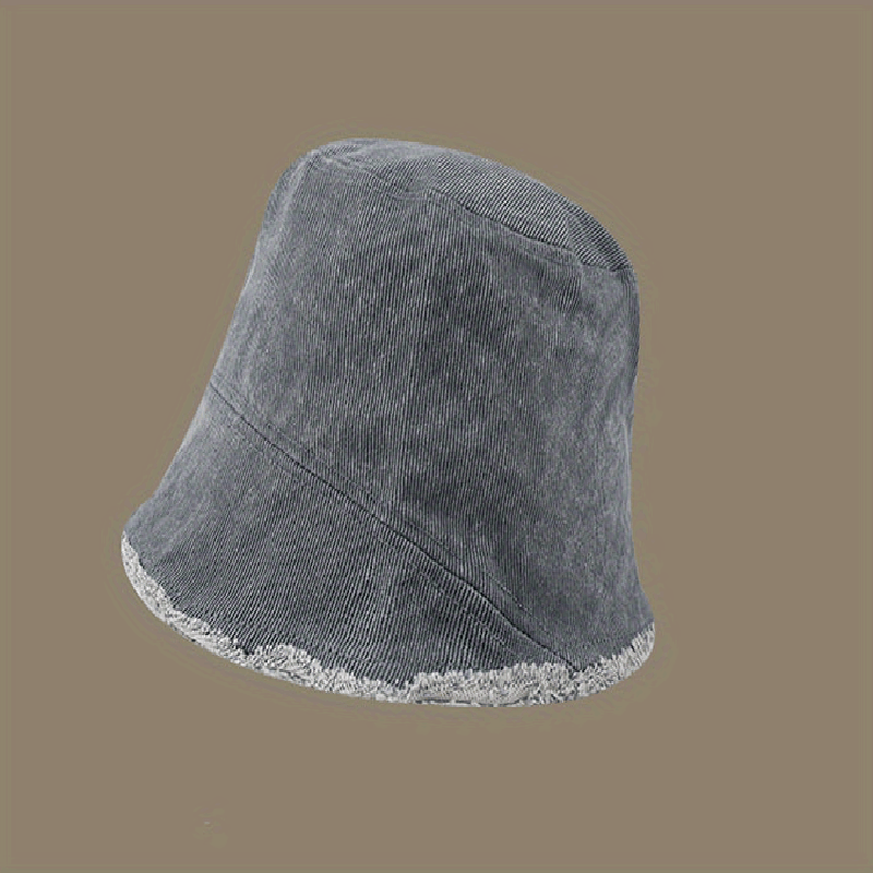 Vintage Solid Denim Bucket Hat