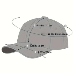 Three Bars Embroidery Casual Baseball Cap Adjustable Peaked Cap