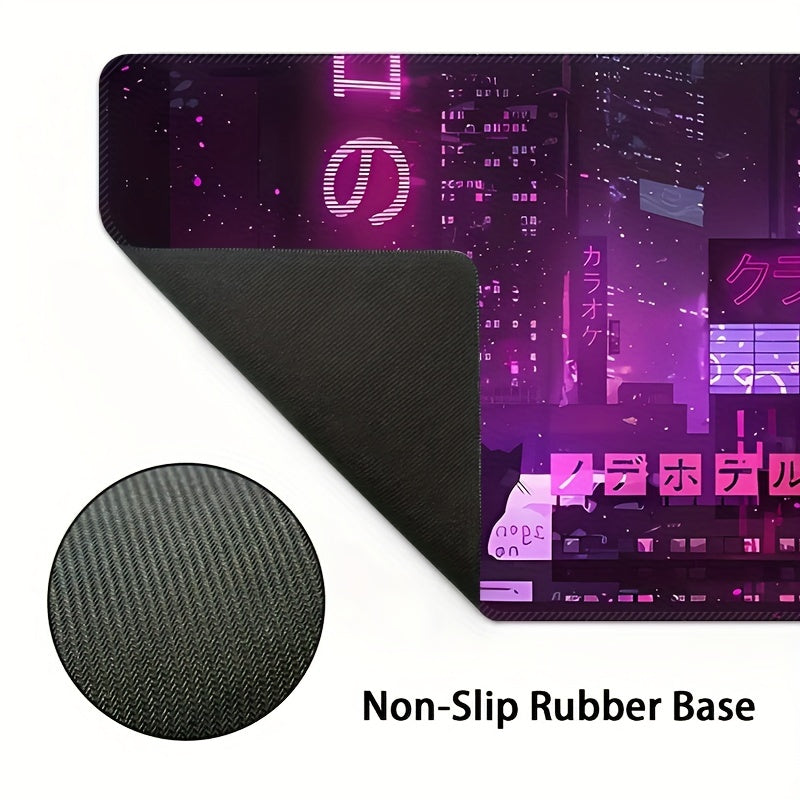 Cyberpunk Style Large E-sport Mouse Pad Non-slip Washable Rubber Material