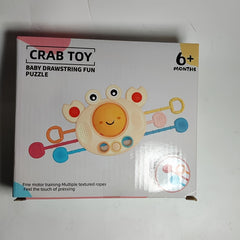 Crab Toy Montessori Sensory Educational Pull String Grasp Training