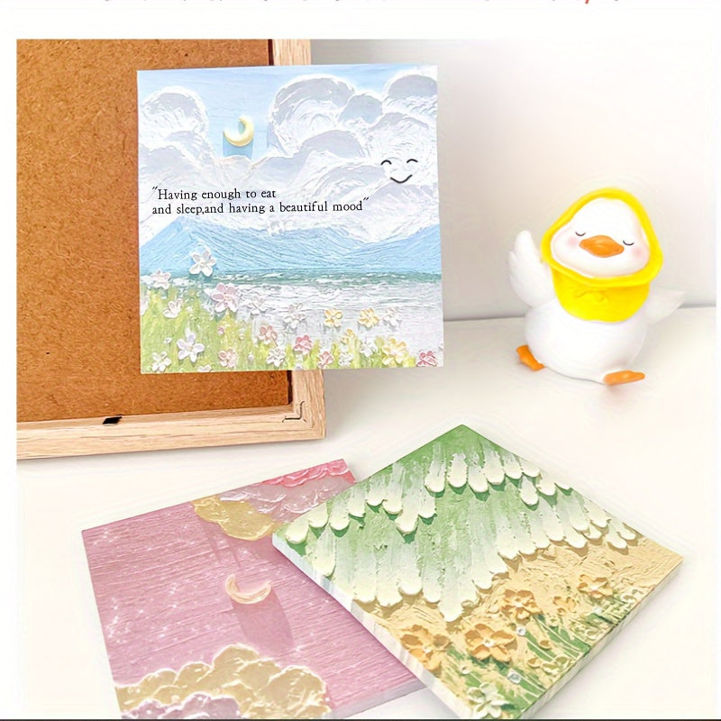 Painting Postit Index Sticker Landscape Memo Book
