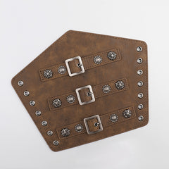 Brown Embossed Belt Medieval Retro Knight Wristband Cosplay