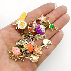 24pcs Enamel Dripping Oil Charms for DIY Jewelry