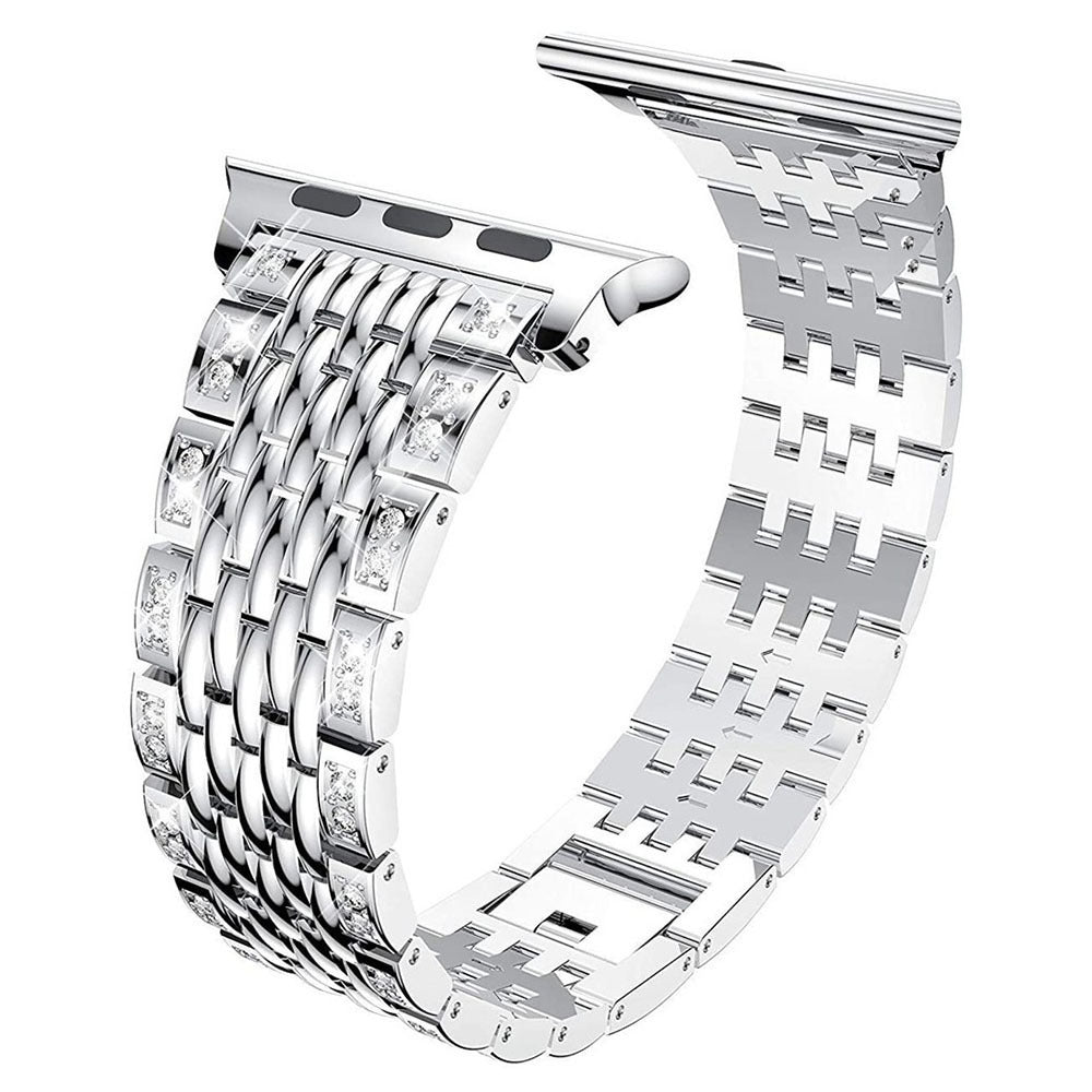 Metal Rhinestone Bracelet Band for I Watch 5 4 3 42mm 46mm Pro Active 2