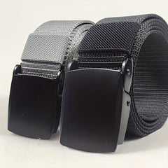 Men's Outdoor Canvas Belt with Zinc Alloy Automatic Buckle