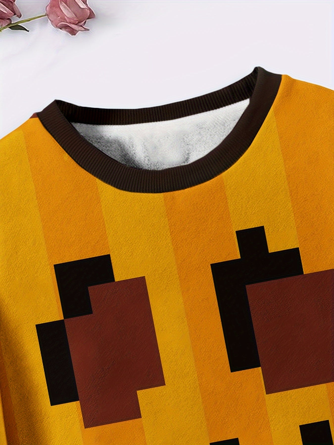 Creative Pattern Graphic Crew Neck Sweatshirt Long Sleeve Sports Gift