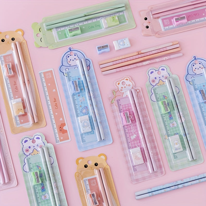 Cute Pencil Set for Students - Ideal Gift for Girls - School Learning Supplies