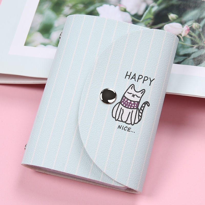 Cartoon Print RFID Credit Card Holder With 24 Card Slots