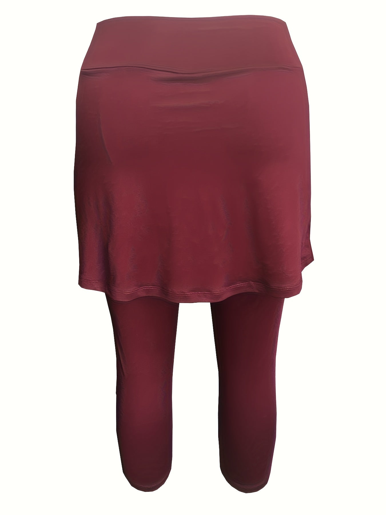  High Waist Tennis Skirted Leggings with Phone Pockets