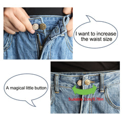4pcs Metal Button Extender For Jeans Sewing Adjustable Waist Extend
