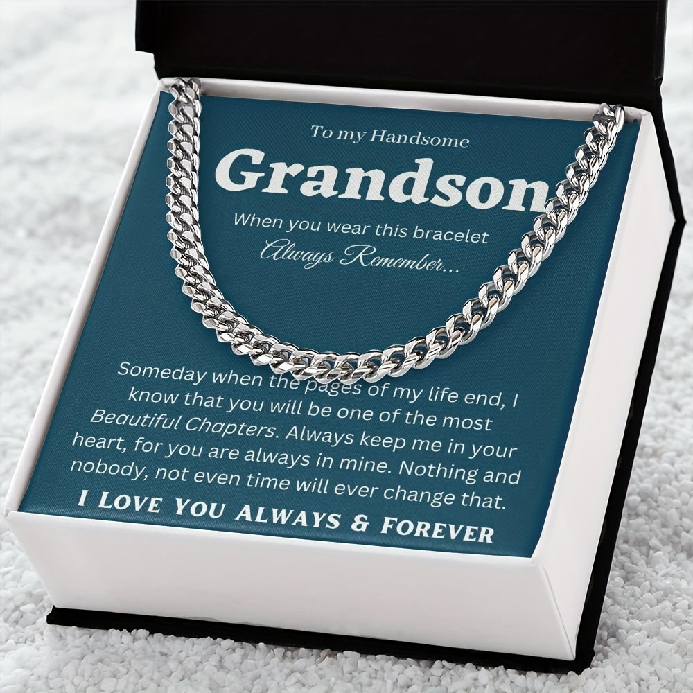 Stylish Cuban Bracelets for Grandson - Thoughtful Birthday Gift