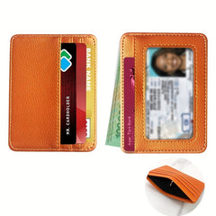 2pcs Slim PU Leather Card Holder Credit Card Holder