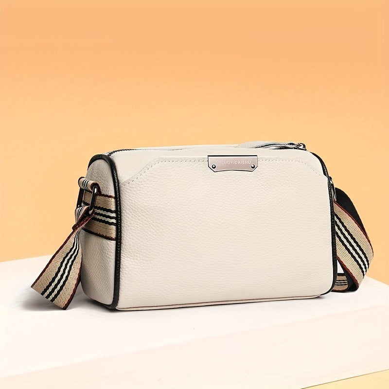 Vintage Leather Shoulder Bag Retro Crossbody Bag Women's Versatile Handbag