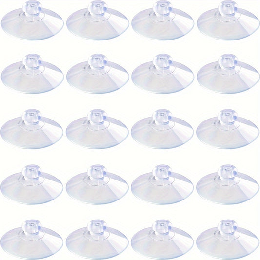 20pcs Transparent Plastic Suction Cups for Home Organization and Decoration