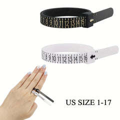 Plastic Ring Sizer Measuring Set Gauge Measure Tool Finger Measurer Jewelry