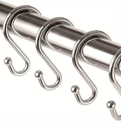 12pcs Durable Rustproof Shower Curtain Hooks for Waterproof Curtains