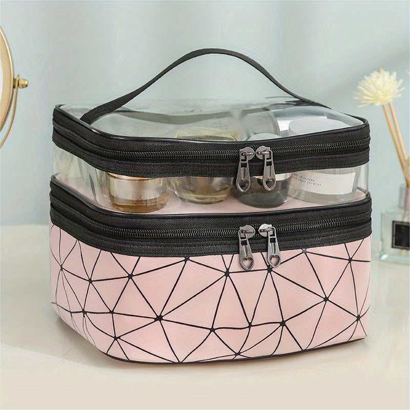Waterproof Cosmetic Bag Travel Makeup Storage Portable Zipper Toiletry Bag