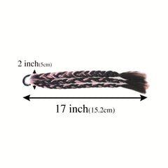 Synthetic Braided Ponytail Extensions Y2K Hairpiece for Women Girls