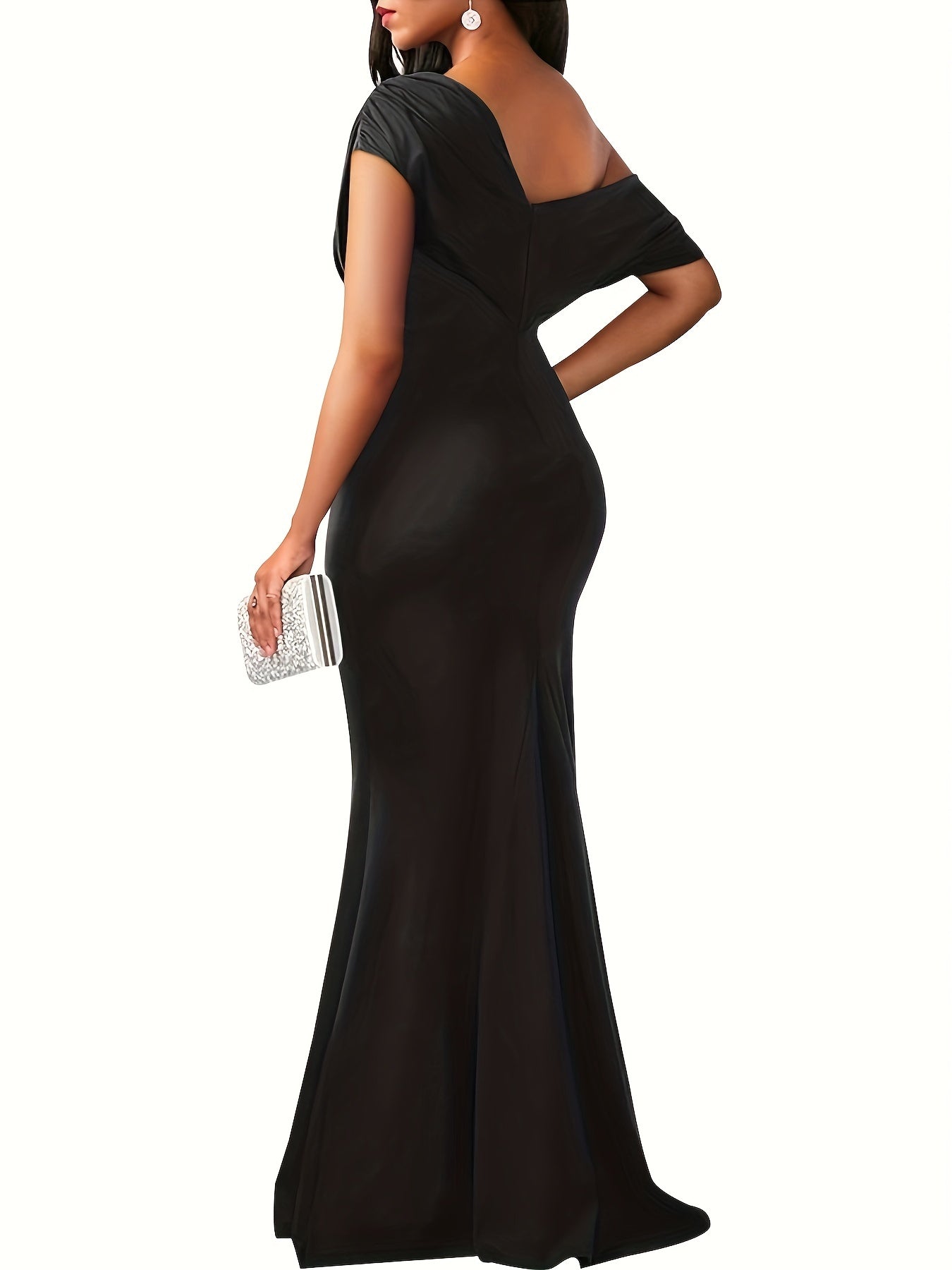 One Shoulder Mermaid Maxi Formal Dress
