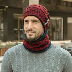 Warm Knitted Hat Scarf Set Winter Outdoor Activities