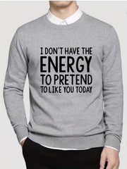 Men's Casual Knitted Sweater - Warm Mid Stretch Crew Neck Pullover