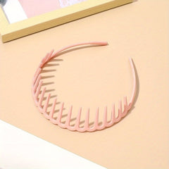 Wave Shape Plastic Hair Comb Headband Elastic Headbands Hair Accessories