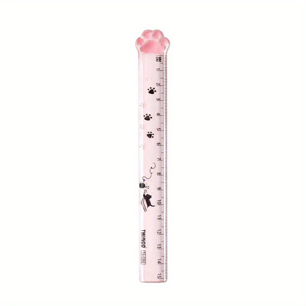 Cat Claw Straight Ruler Student Stationery Measuring Ruler