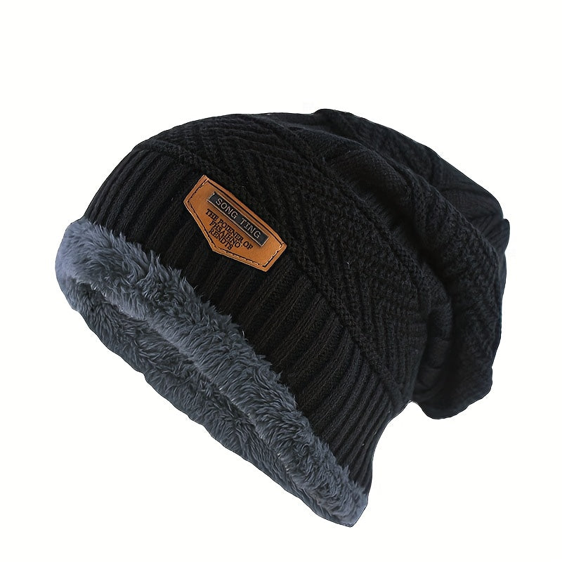 Winter Velvet Thickened Knitted Pullover Hat
