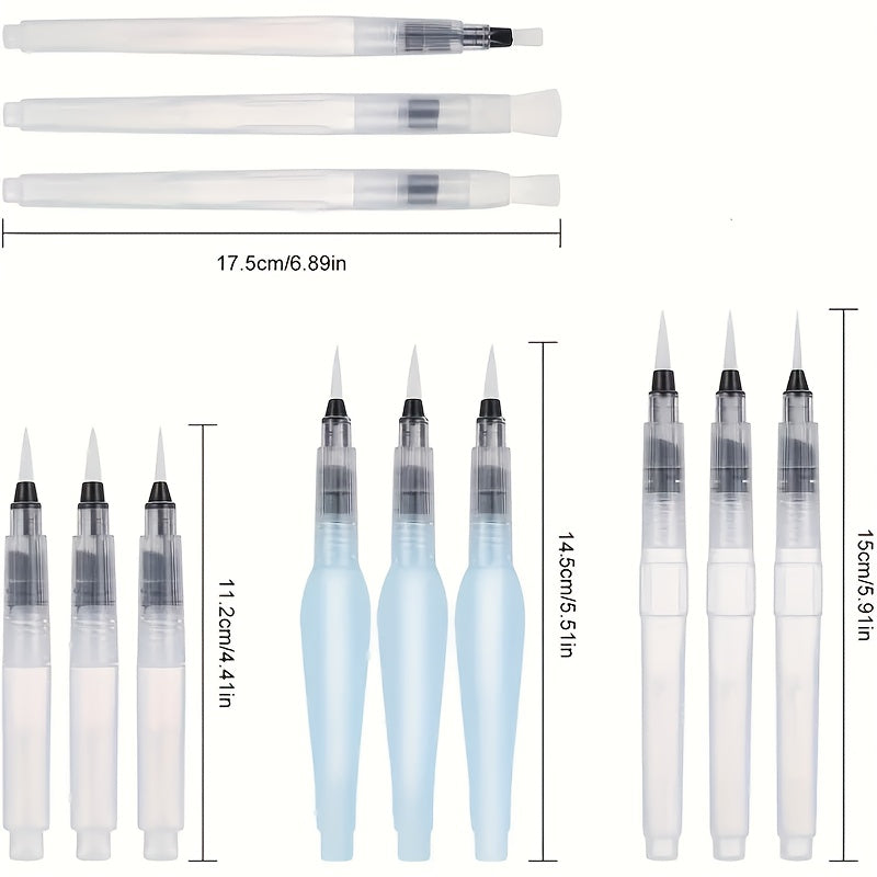 12 Pack Refillable Watercolor Pens for Drawing and Calligraphy