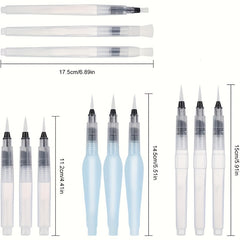 12 Pack Refillable Watercolor Pens for Drawing and Calligraphy