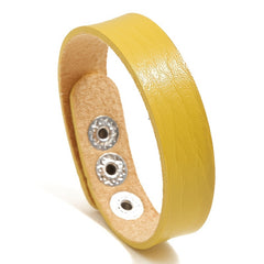 Adjustable Leather Bracelet Cuff Wristband