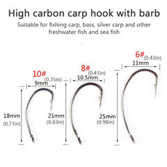 420 Piece Carp Fishing Kit Hooks Materials Portable Box Bass Silver Carp