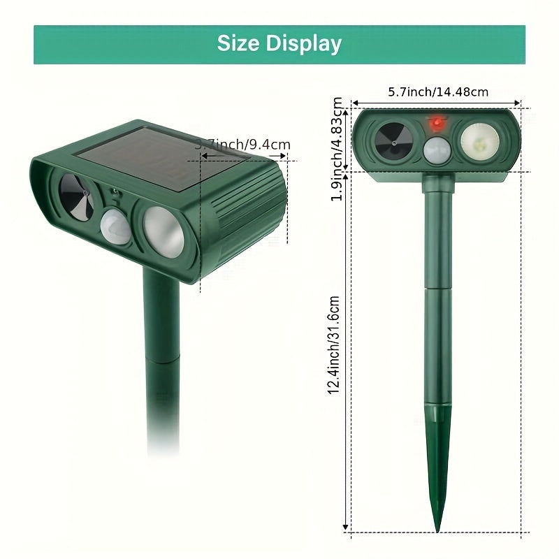 Solar Animal Repeller Ultrasonic Outdoor Mole Repellent