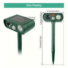 Solar Animal Repeller Ultrasonic Outdoor Mole Repellent