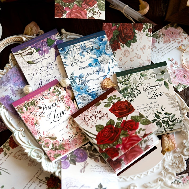 30 Sheets Floral Landscape Paper for Journal Collage