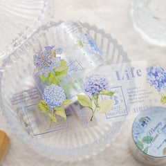 PET Tape Flower Language Letter Series English Flower Journal Sticker