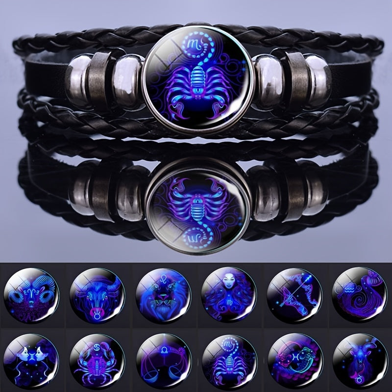 12 Constellation Luminous Bracelet Layer Woven Bracelet