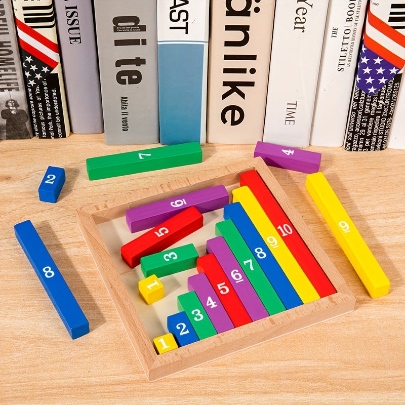 Wooden Number Counting Sticks Educational Toy Mixed Colors Fun