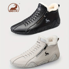 Men's Winter Zipper Ankle Boots Casual Walking Shoes