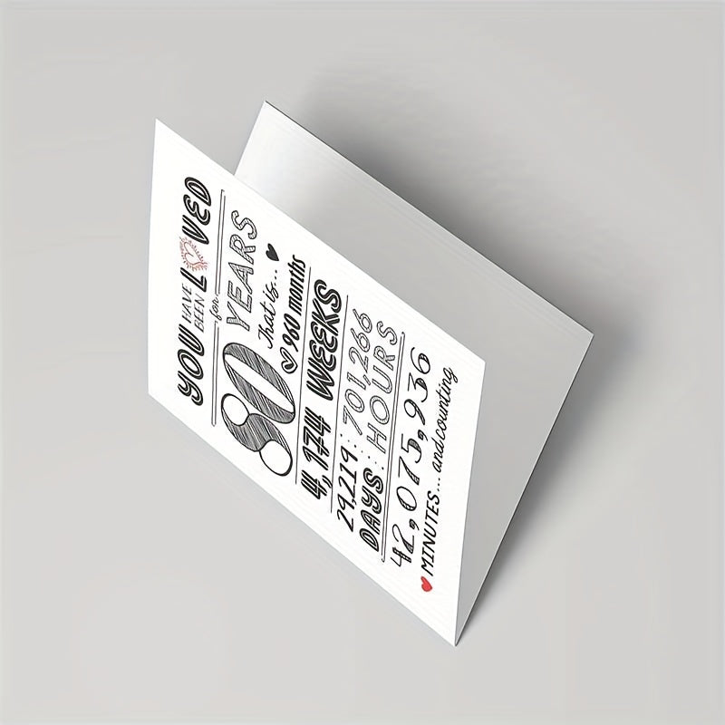 80th Birthday Card & Decorations Set - 80 Years Loved Celebration