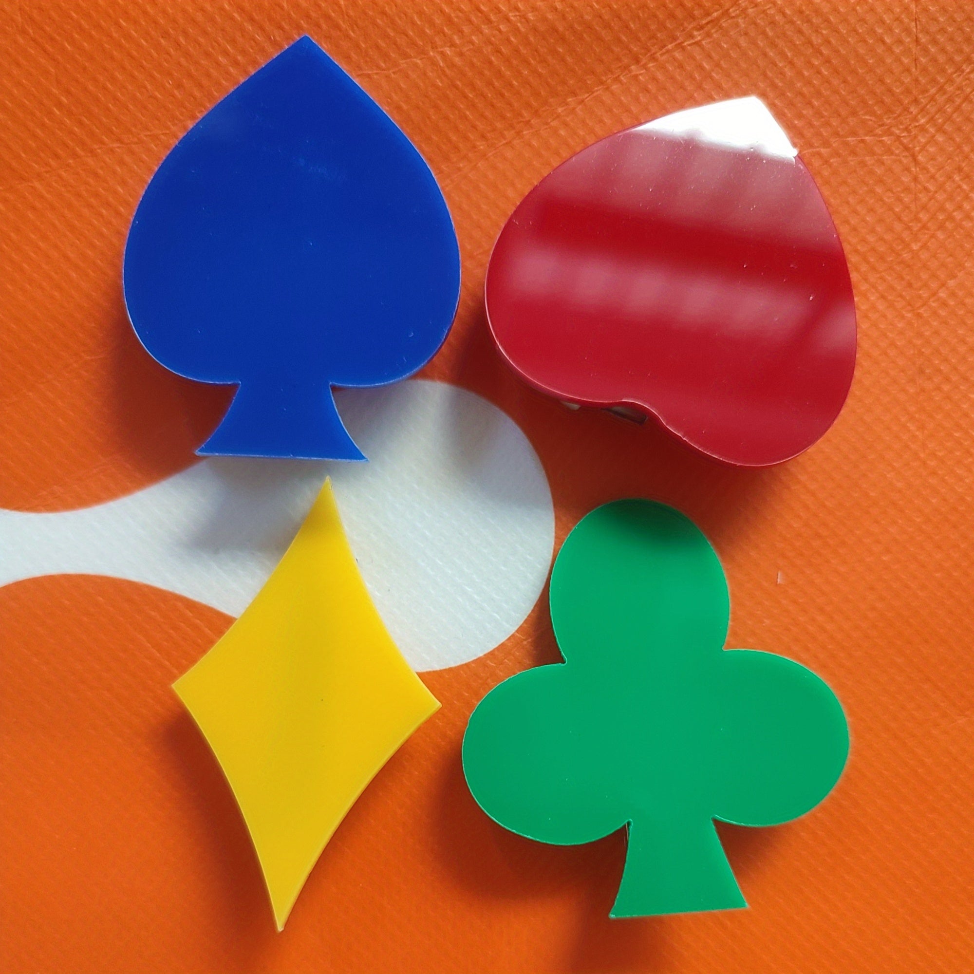 4pcs Poker Hair Clips Children's Accessories for Holiday