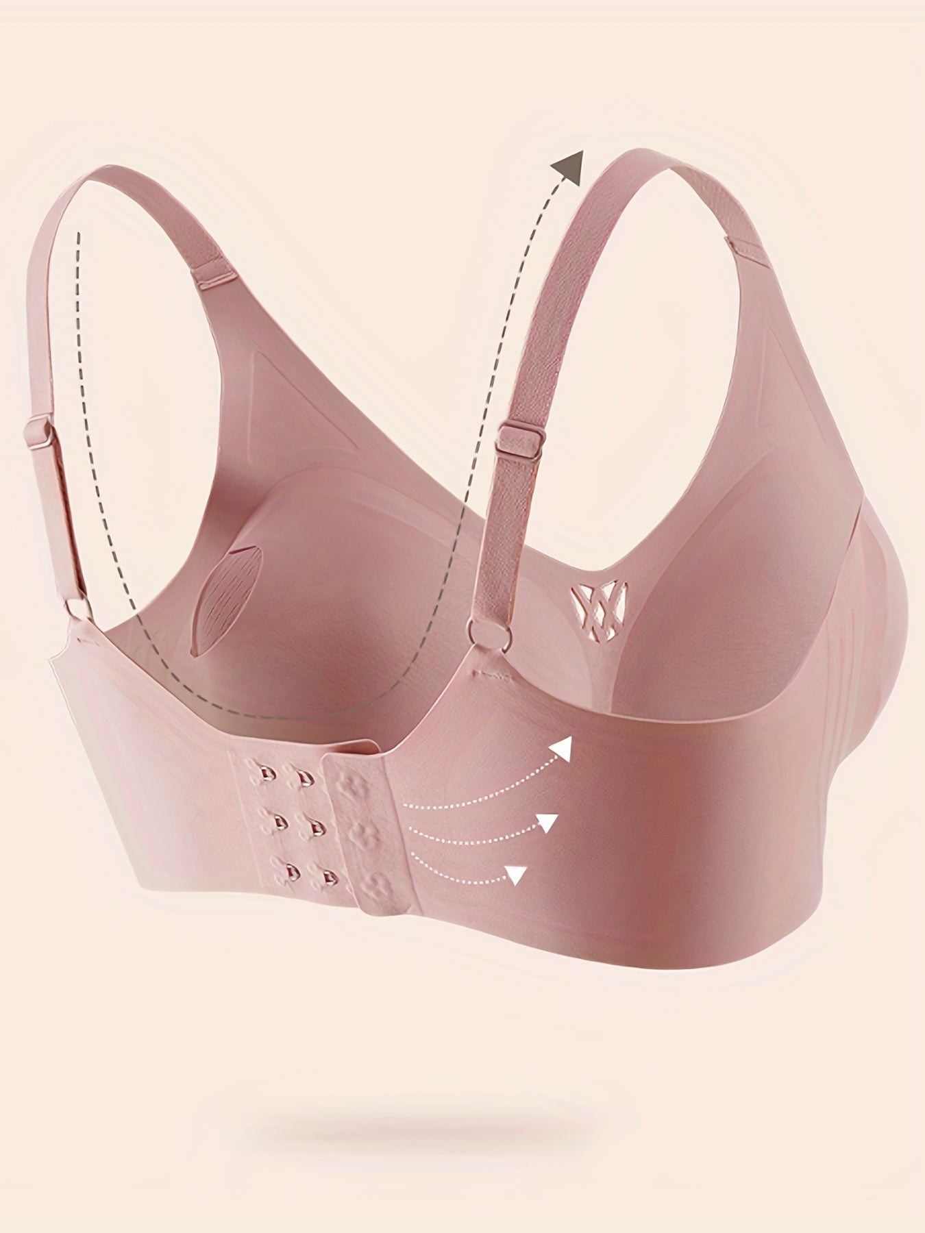 Pinkl Wireless Breathable Full Coverage Bra Solid Hollow Bra